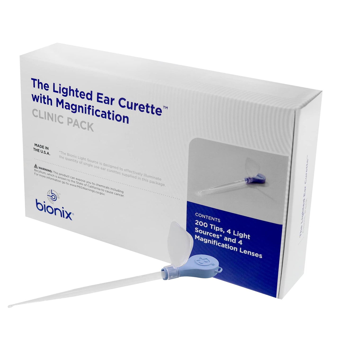 EAR CURETTE LIGHTED VERSA-LOOP CLINIC PACK W/4 LIGHT SOURCES & 4 MAG LENS (200/BX)