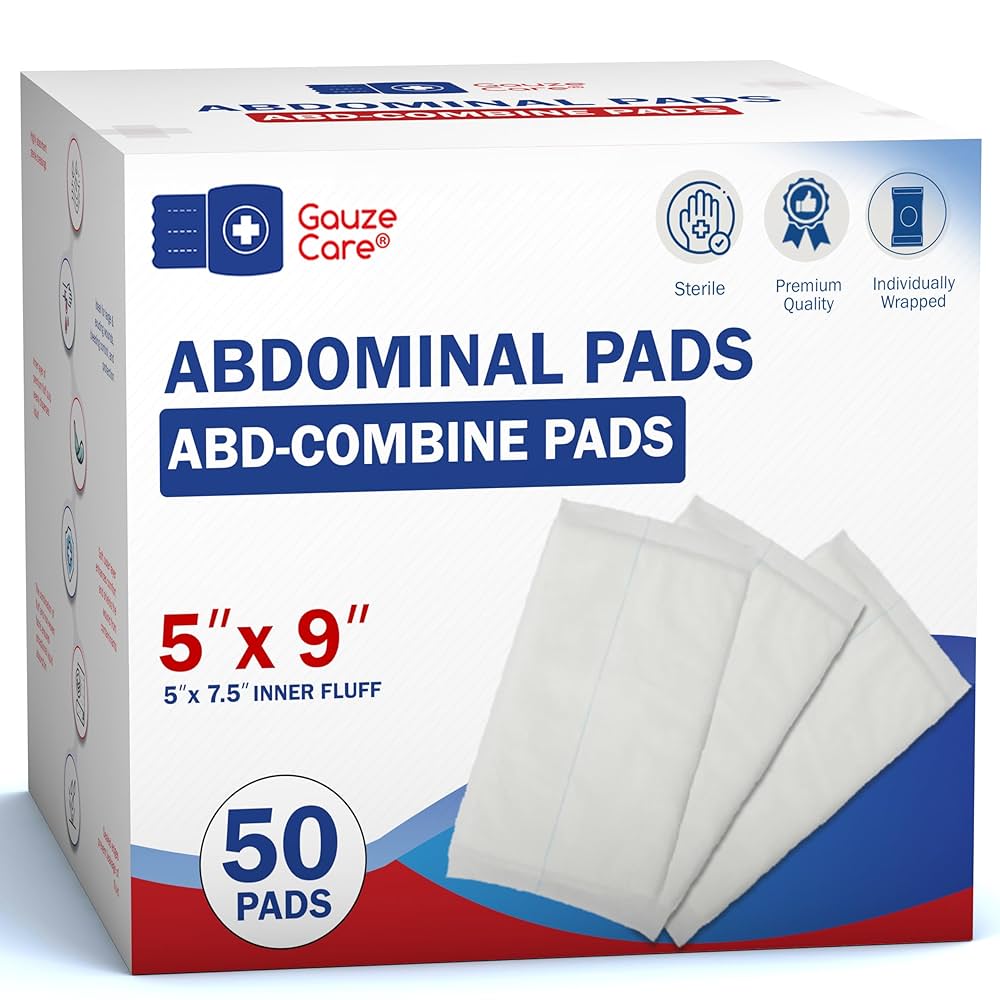 DRESSING,GEN USE,ABD PAD,5 X 9IN,STER,FLUFF FILLER (36/TRAY, 12TRAYS/CS=432/CS)