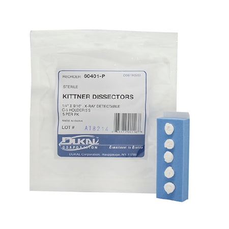 SPONGE,SURG,KITTNER,1/4 X 9/16IN,COTTON TWILL,RADIOPAQUE