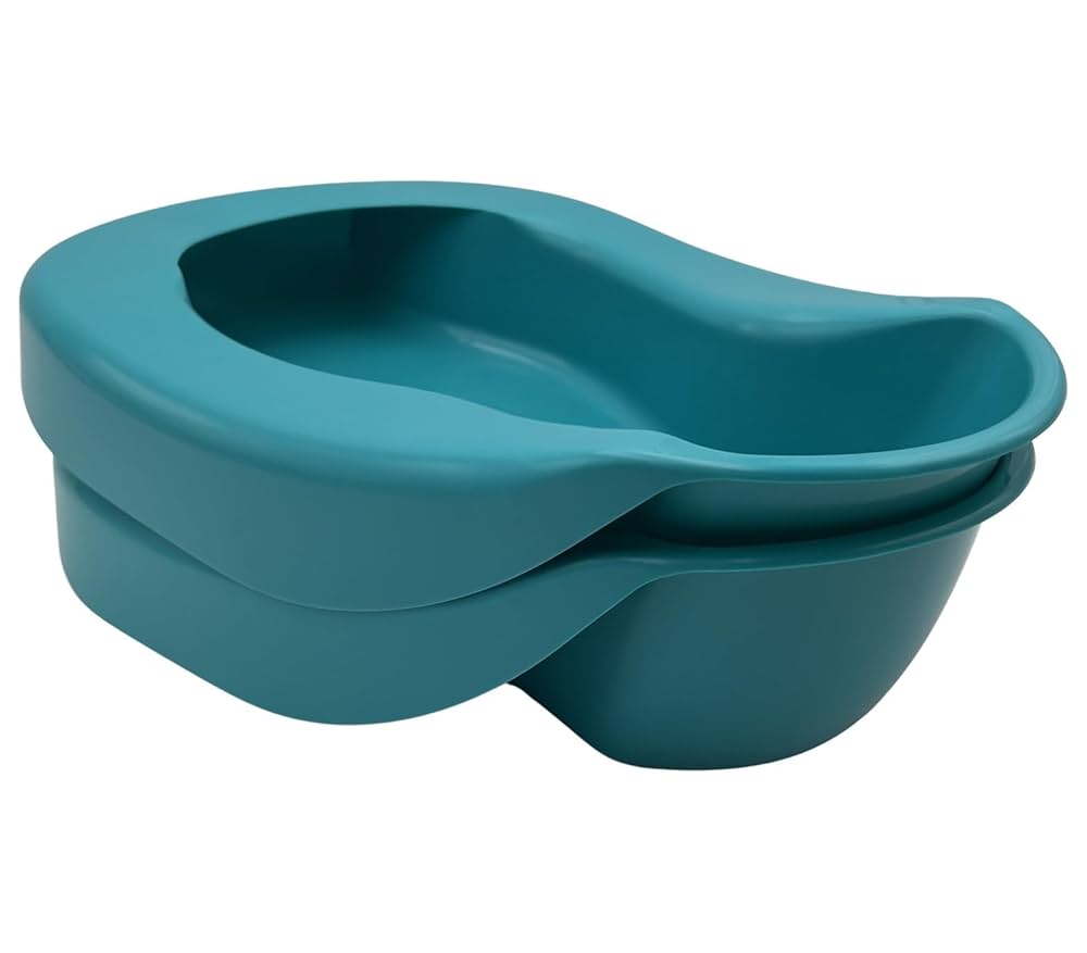 BEDPAN,PONTOON,PLSTC,STACKABLE,AQUA,DISP (12/CS)