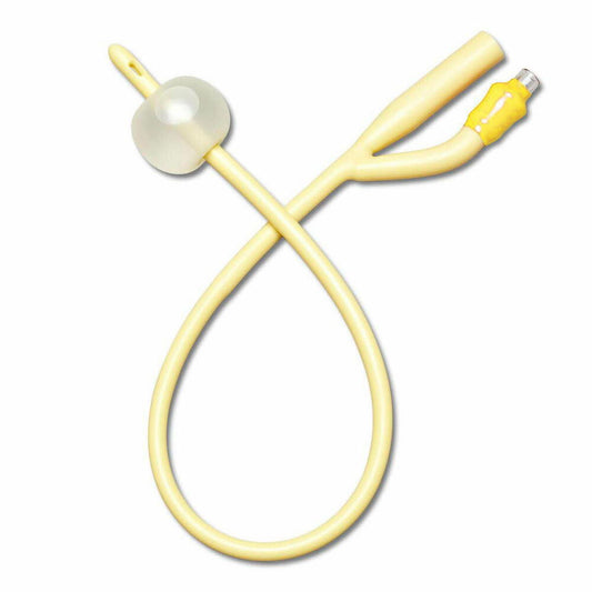 CATH,URETHRAL,FOLEY,20FR,2-WAY,SIL ELASTOMER COATED,LTX,DIS (10/BX)