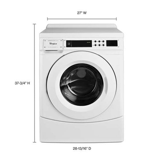 WHIRLPOOL Gas Front Load Dryer, 27" CGD9160GW2
